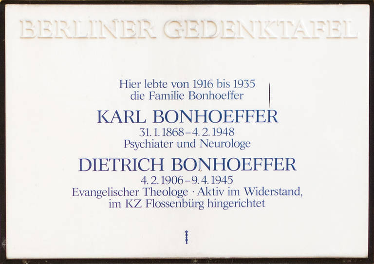 Seit 1916 lebte die Familie Bonhoeffer in der Wangenheimstraße in Grunewald.