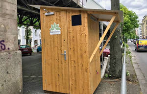 Ökotoilette an der Ecke Bülowstraße/Frobenstraße. Foto: Ecotoiletten