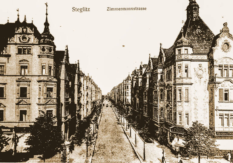 Zimmermannstraße um 1910.Archiv A. Koska