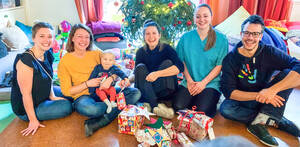 Dem Kinderhospiz Berliner Herz schenkten Fayez Gilke (r,) und der Verein viel mehr als ein Lächeln… Foto: SdmeL