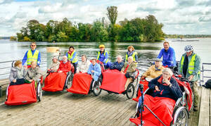 Rikscha-Treffen. Gemeinsam „eroberten“ sechs Rikschas im Jahr 2019 den Mauerradweg. Foto: Evangelische Kirchengemeinde Wannsee