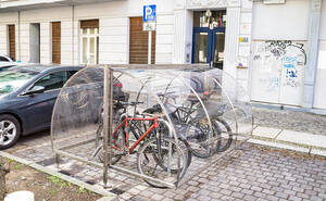 Radgaragen im Klausenerplatz-Kiez.