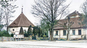 Historischer Winkel mit Friedenseiche um 1909.