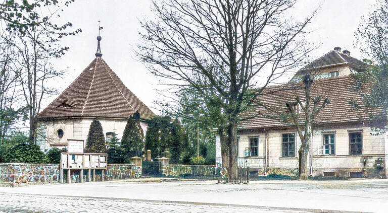 Historischer Winkel mit Friedenseiche um 1909.