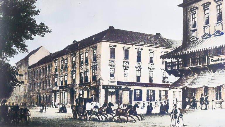 Kranzler-Ecke um 1830.