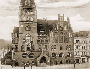 Das Rathaus Steglitz Anfang des 20. Jahrhunderts.