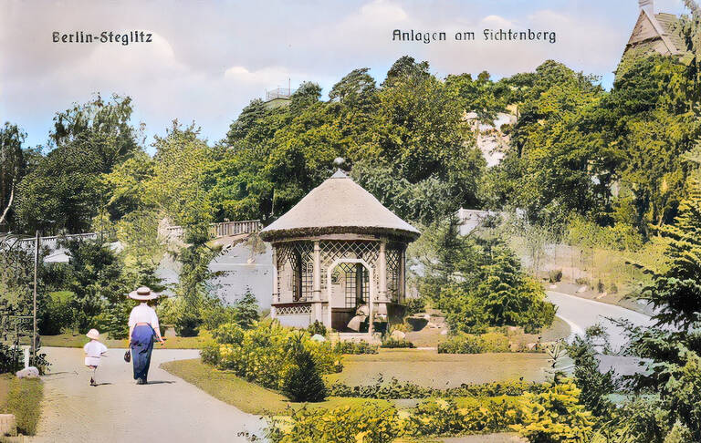 Anlage auf dem Fichtenberg um 1900.