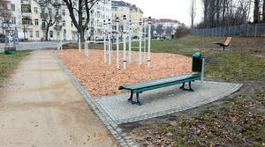 Die neue Calisthenics-Anlage im Annedore-Leber-Park. Foto: BA-TS