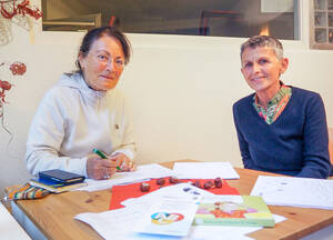 Die Lerncafé Lehrerinnen Helga Rübsamen (links) und Ingrid Klenk. Foto: Campus Daniel