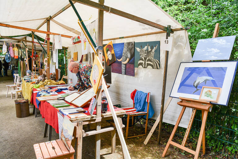 Schon in den Vorjahren erfreute sich der Kunstmarkt großer Beliebtheit. Foto: Stadteilzentrum Steglitz