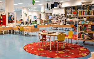 Der Kinderbereich in der Ingeborg-Drewitz-Bibliothek.