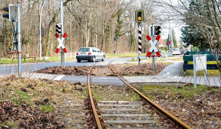 Goerzbahn: Gleise am Dahlemer Weg.