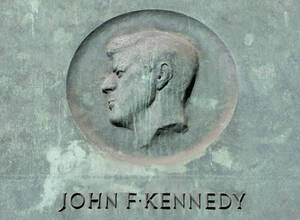 John F. Kennedy am Rathaus Schöneberg.