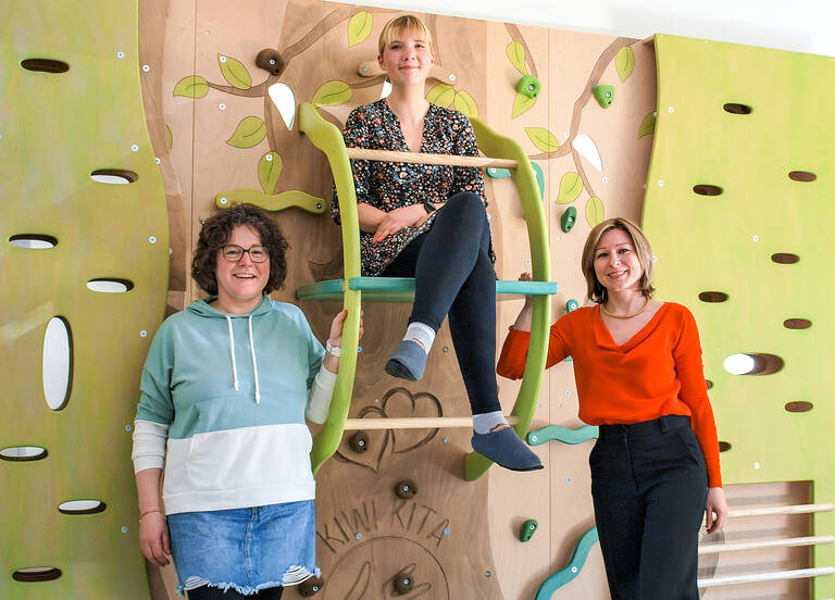 Mit großem Herzen für die Kleinsten dabei: (v.l.n.r.) Alexandra, Sarah und Tanja.