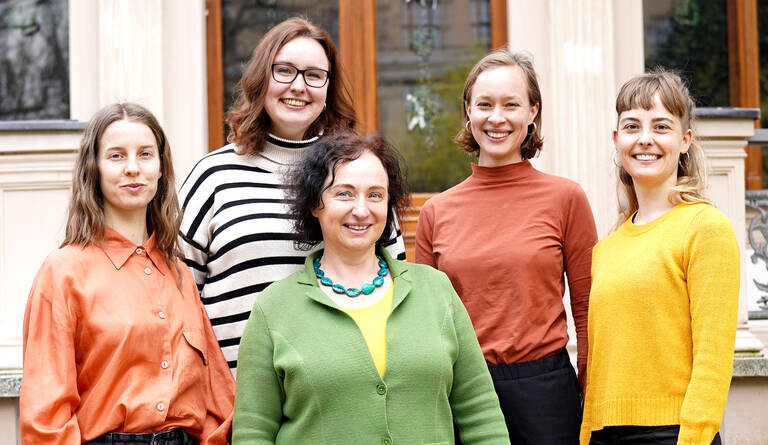 Das Team des Raum für Beteiligung v.l.n.r.: Annika Dickel, Hannah Isermann, Andrea Isermann-Kühn, Eva Schuh und Frederike Büttner. Foto: Bianca Farchmin / BA CW