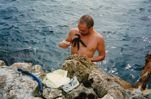 Bruno Pélassy with Starfish, Coco Beach, Nizza, 1997. Foto: Laura Cottingham
