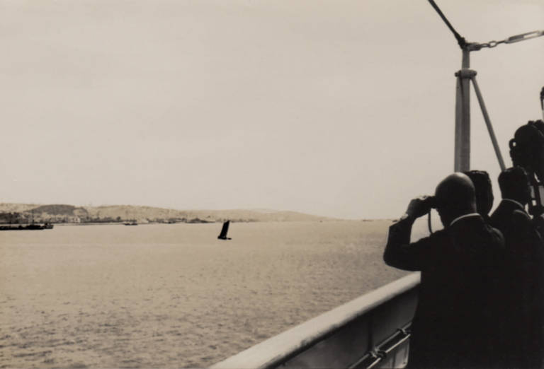 Gerhard Valentin, Bruno Valentin an Bord des „Highland Patriot” auf seinem Weg nach Brasilien, 1937. Archiv Andreas und Thomas Valentin