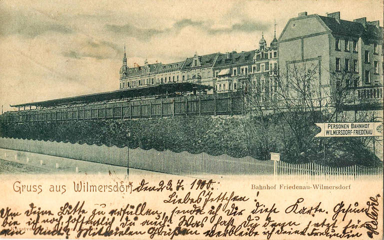 Der alte Bahnhof Friedenau-Wilmersdorf. Archiv FBS