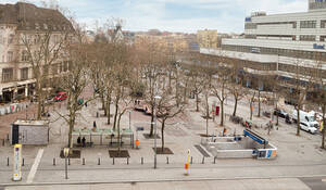 Hermann-Ehlers-Platz: Schloßstraße Ecke Albrechtstraße