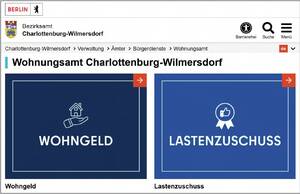 Die Webseite des Wohnungsamts mit Informationen zum Wohngeld findet man unter www.berlin.de/-ii196427.