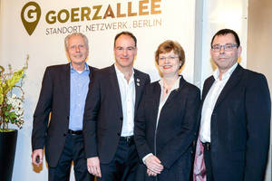 Für einen Industrie- und Gewerbepark Goerzallee: Dr. R. Baumgarten, S. Schobinger, C. Richter-Kotowski, Thomas Herrmann (v.l.n.r.). Foto: Goerzallee e. V.