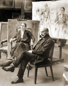 Der Maler Max Liebermann sitzend, um 1930. Stadtarchiv Bonn
