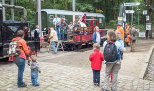 An den Tagen der offenen Tür bietet die AG Märkische Kleinbahn Eisenbahngeschichte zum Anfassen.
