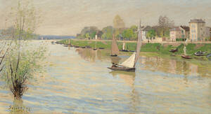 Alfred Sisley, La Seine à Argenteuil (Die Seine bei Argenteuil), 1872, Öl auf Leinwand, Privatbesitz, USA.