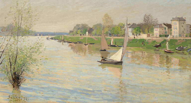 Alfred Sisley, La Seine à Argenteuil (Die Seine bei Argenteuil), 1872, Öl auf Leinwand, Privatbesitz, USA.