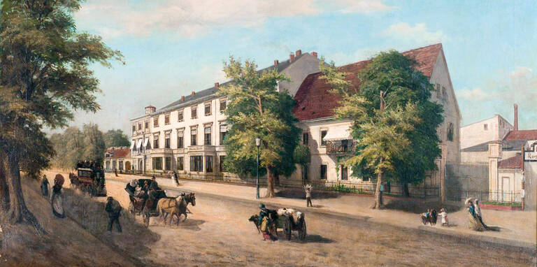 Anonym, ohne Titel (Die Maison de Santé in der heutigen Hauptstraße 14–16), 1878. Foto: Museen Tempelhof-Schöneberg
