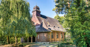 Kapelle des Waldfriedhofs.