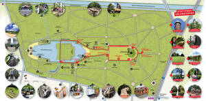 Ausschnitt aus dem Plan „Erlebnispfad Stadtnatur Volkspark Jungfernheide“ des Bezirksamts Charlottenburg-Wilmersdorf.