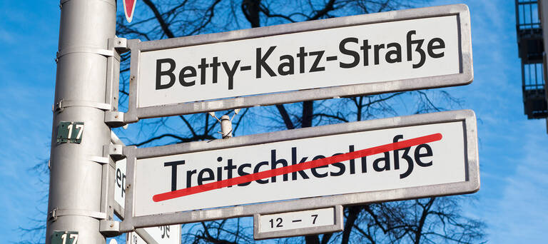 Veränderung im Straßenbild - die Treitschkestraße wird umbenannt. Visualisierung: Gazette Verbrauchermagazin GmbH