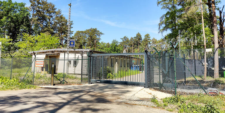 Eingang zum Sprengplatz im Grunewald.