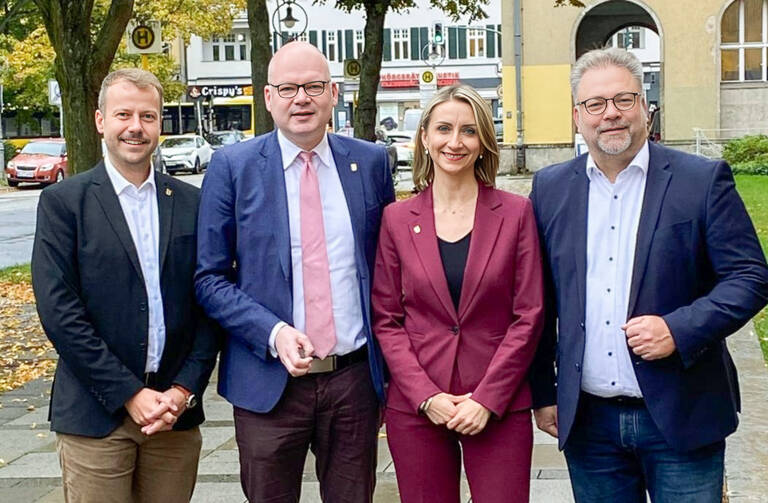 Patrick Steinhoff, Tim Richter, Malgorzata Sijbrandij und Stephan Standfuß. Foto CDU Steglitz-Zehlendorf