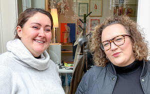 Hannah (l.) und Marlene bringen Lichterfelde ins Gespräch.