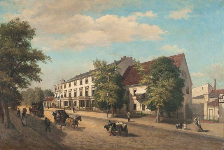 Die Maison de Santé in der heutigen Hauptstraße 14–16 um 1878. Foto: Museen Tempelhof Schöneberg