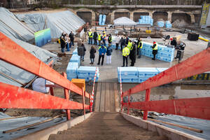 Anfang 2028 soll das neue Gebäude stehen. Foto: Benjamin Pritzkuleit / Berliner Wasserbetriebe