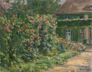 Max Liebermann, Mein Haus in Wannsee mit Garten, um 1926. &Ouml;l auf Leinwand, Privatsammlung