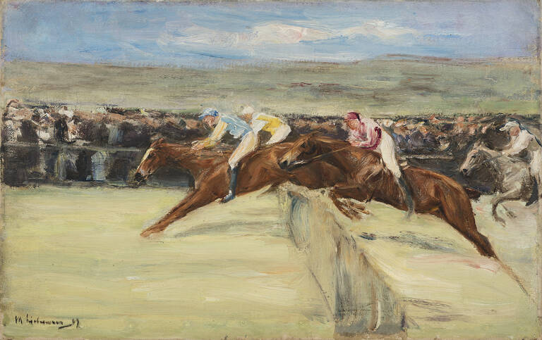 Max Liebermann, Pferderennen in den Cascinen, Studie, 1909. Foto: Privatbesitz