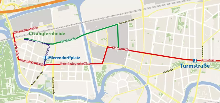 Streckenführung neu Tram