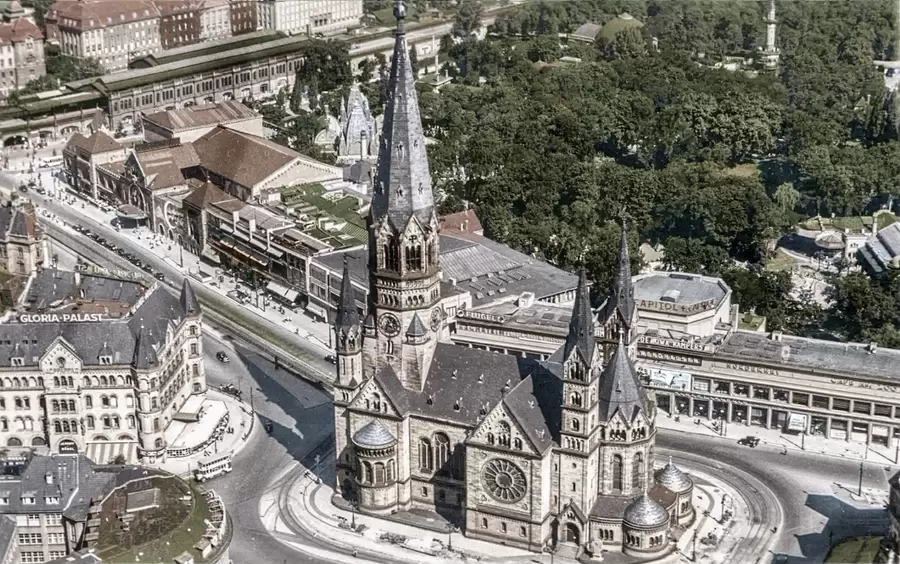 Luftbildaufnahme aus den 1930er-Jahren.