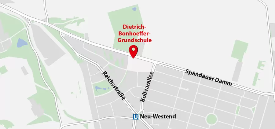 Startschuss zum StraßenCup 2026 ist am 23. Mai auf dem Bolzplatz der Dietrich-Bonhoeffer-Grundschule (Spandauer Damm 205-215, 14050 Berlin). Map data © OpenStreetMap contributors