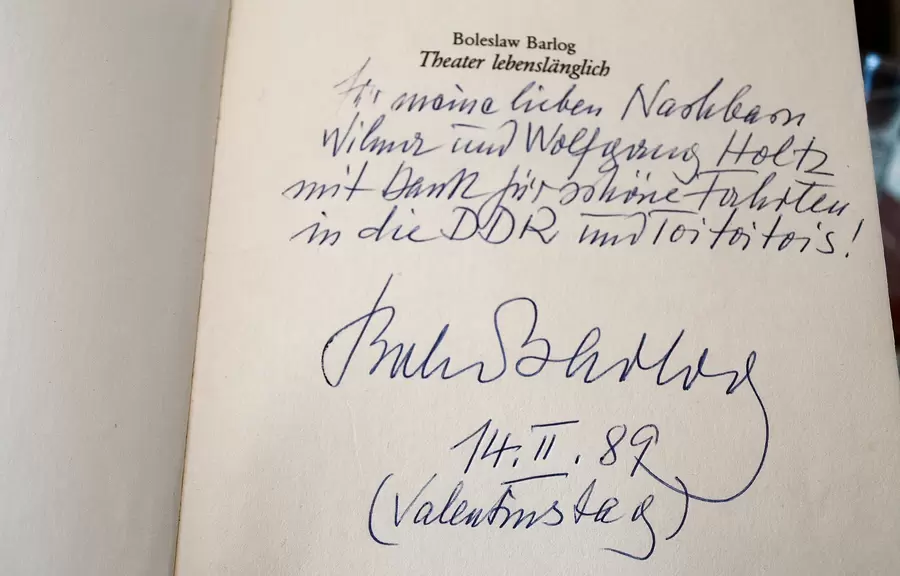 Widmung von Boleslaw Barlog für Wilma und Wolfgang Holtz.