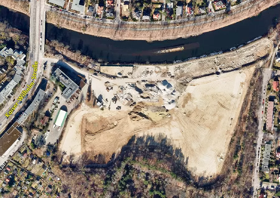Luftaufnahme der künftigen Baustelle. Foto: BASZ