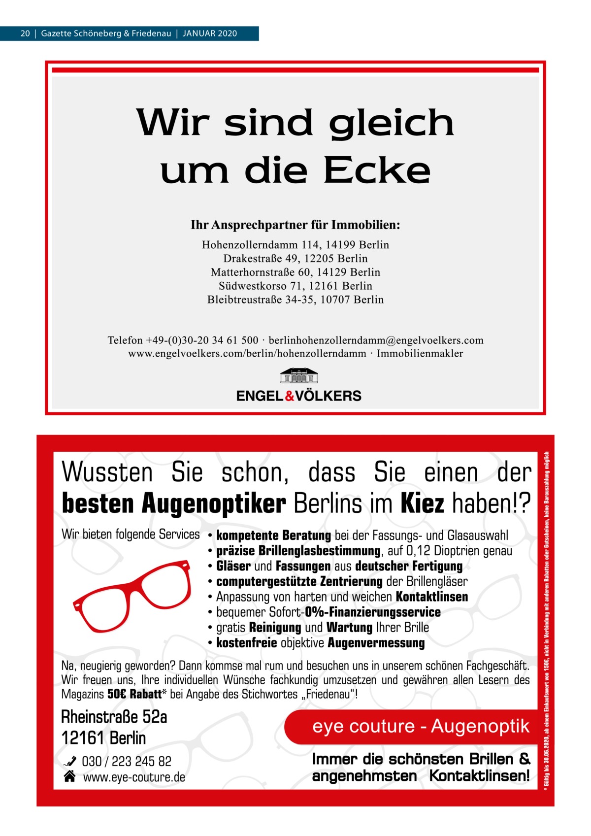 20  |  Gazette Schöneberg & Friedenau  |  JAnUAR 2020