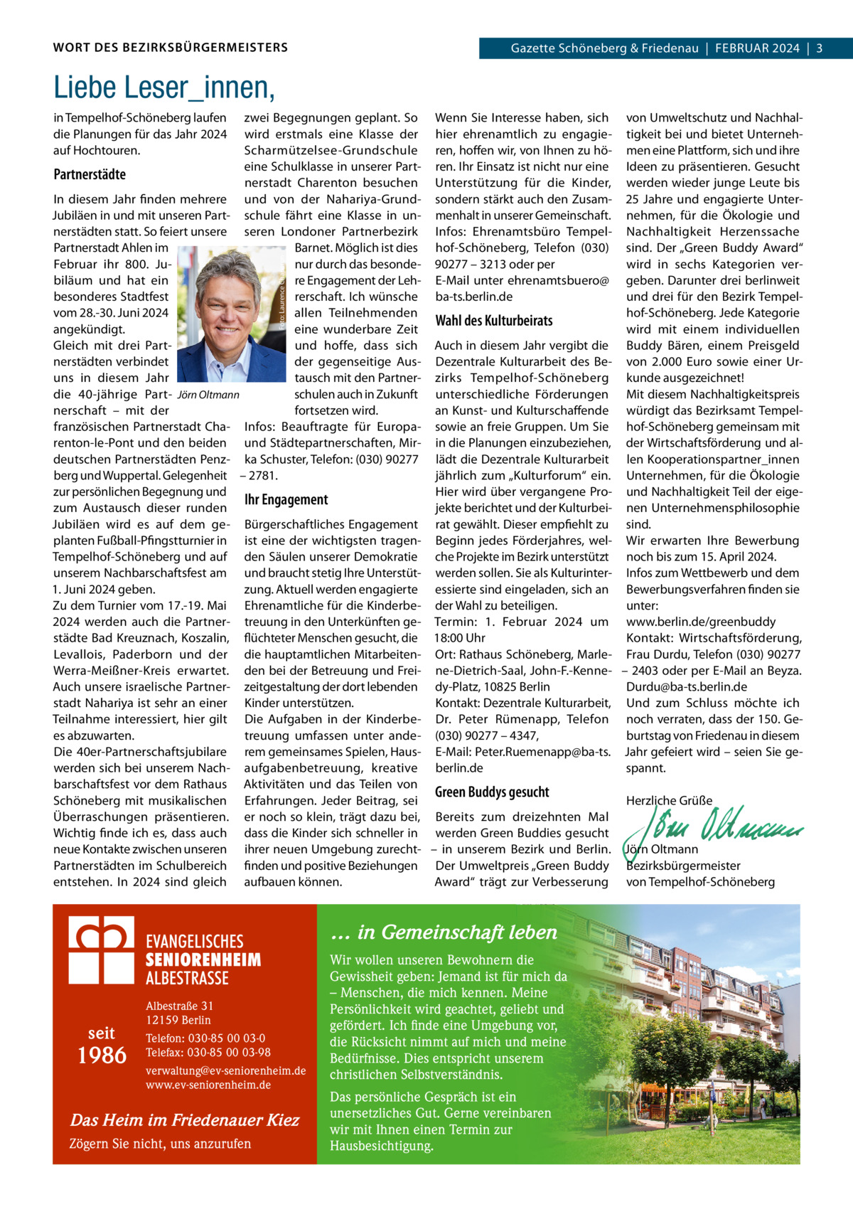 Gazette Sch neberg Friedenau Februar 2024