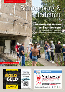 Aktuelles Titelbild der Gazette Schöneberg & Friedenau