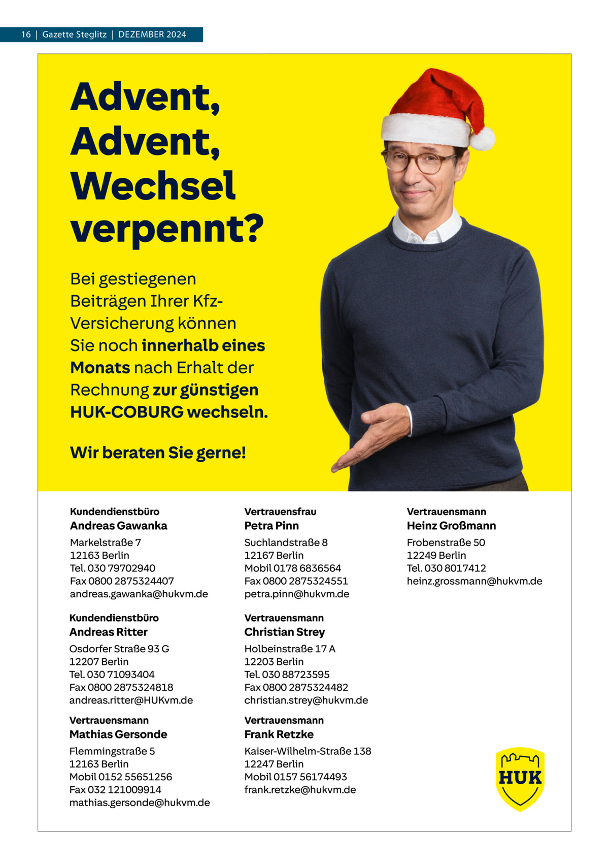 16  |  Gazette Steglitz  |  Dezember 2024