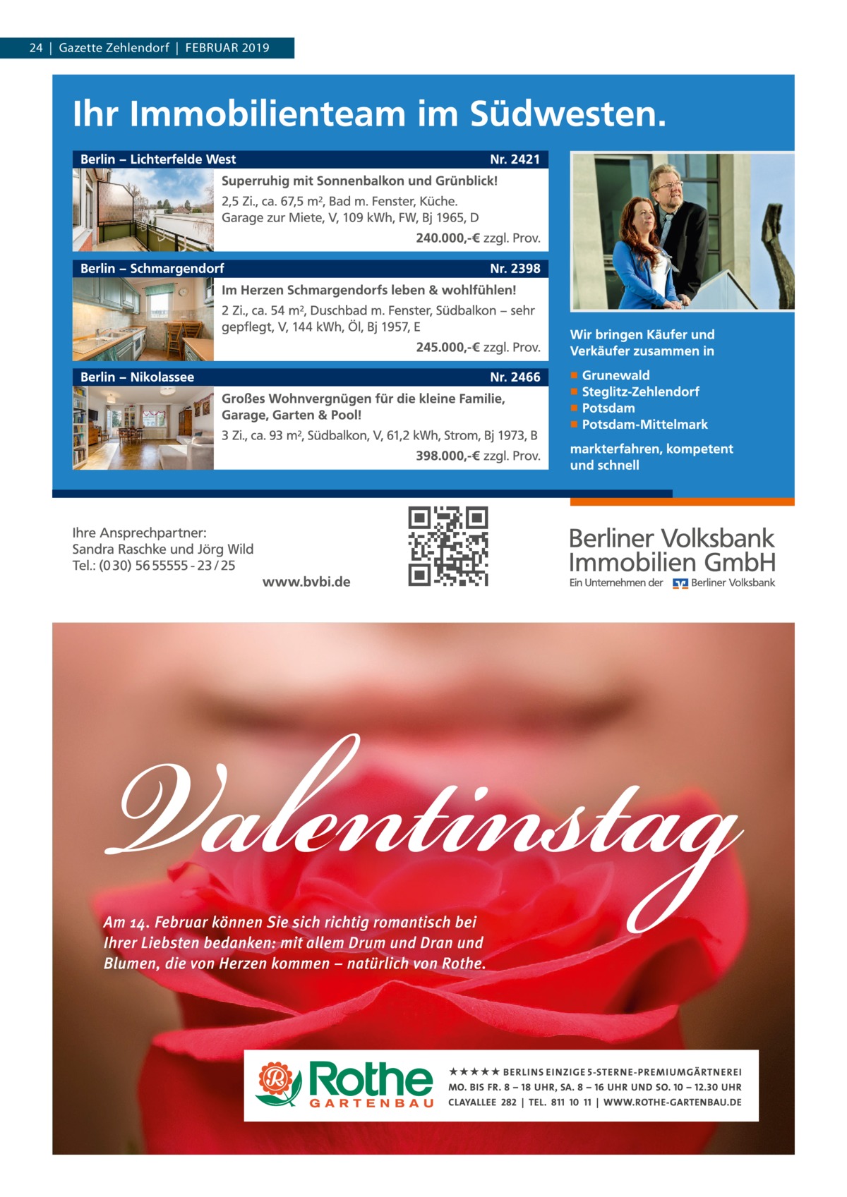 24  |  Gazette Zehlendorf  |  Februar 2019